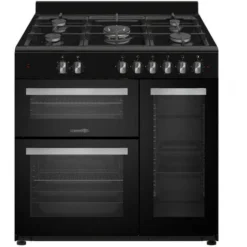 Piano De Cuisson Gaz Et électrique Vintage - LA GERMANIA - SM903N - 5 Feux + 3 Fours - L69 - Noir