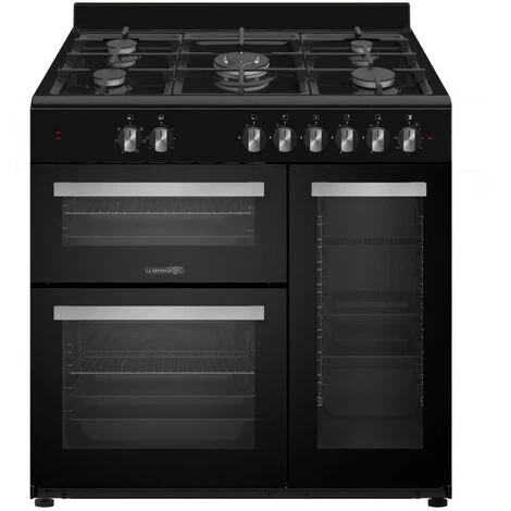 Piano De Cuisson Gaz Et électrique Vintage - LA GERMANIA - SM903N - 5 Feux + 3 Fours - L69 - Noir 1 Piano De Cuisson Gaz Et électrique Vintage - LA GERMANIA - SM903N - 5 Feux + 3 Fours - L69 - Noir
