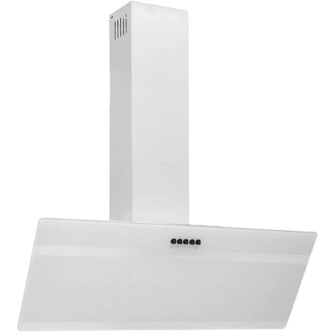 Hotte Murale 90 Cm Acier Et Verre Trempé Blanc VidaXL 1 Hotte Murale 90 Cm Acier Et Verre Trempé Blanc VidaXL