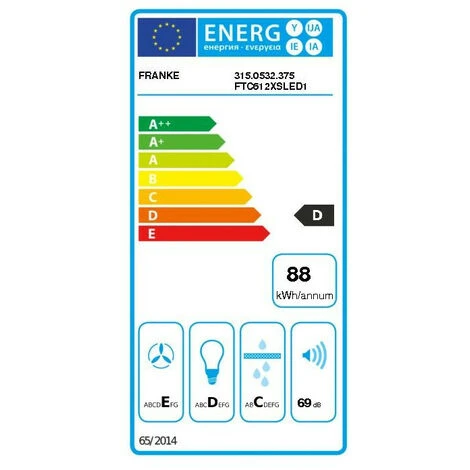 Hotte Tiroir 420m³/h FRANKE 60cm, 487702 2 Hotte Tiroir 420m³/h FRANKE 60cm, 487702 – Image 2
