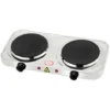 Hengda Plaque Electrique Double Plaque De Cuisson En Acier Inoxydable Avec Protection Contre La Surchauffe Et , 155 Mm + 155 Mm Ø, 2000 W Double