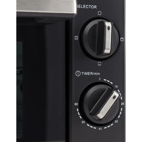 Mesko MS 6013 Four électrique De Table à Quartz De 9L Acier Inoxydable Gril Minuterie 1000W Noir 3 Mesko MS 6013 Four électrique De Table à Quartz De 9L Acier Inoxydable Gril Minuterie 1000W Noir – Image 3