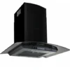 Nova Capuche En Aspirant Avec Mur En Acier Inoxydable Et Verre Noir De 756 M³ / H Dans Différentes Tailles Taille : 60 Cm