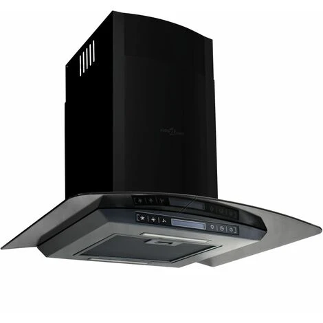 Nova Capuche En Aspirant Avec Mur En Acier Inoxydable Et Verre Noir De 756 M³ / H Dans Différentes Tailles Taille : 60 Cm 1 Nova Capuche En Aspirant Avec Mur En Acier Inoxydable Et Verre Noir De 756 M³ / H Dans Différentes Tailles Taille : 60 Cm