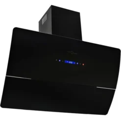 Nova Capuche En Aspirant Avec Mur En Acier Inoxydable 756 M³ / H Noir Différentes Tailles Taille : 90 Cm