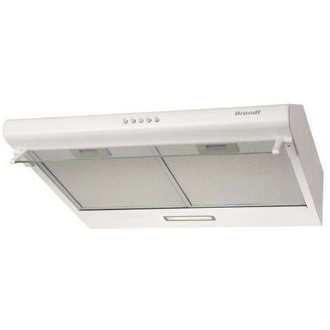 Hotte Visière 321m³/h BRANDT 60cm, BHC9602W 1 Hotte Visière 321m³/h BRANDT 60cm, BHC9602W