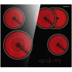 Table De Cuisson Vitrocéramique Encastrable, électrique Plaque De Cuisson 60cm, 6600W, 4 Foyers Gasland Chef CH604BF