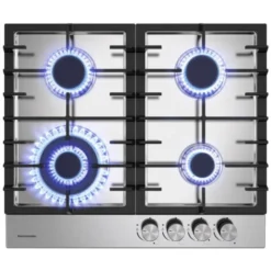 Plaque De Cuisson à Gaz 4 Foyers, Encastrable, Gaz Naturel/Propane, Acier Inoxydable, 8000W Thermomate GHSS604