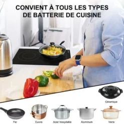 Table De Cuisson Vitrocéramique 2 Foyers 3200W Encastrable Plaque Vitrocéramique Intégré, Commande Tactile Thermomate CHTB302 -Bransch Magasin 61062939 3
