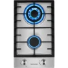Plaque De Cuisson à Gaz à 2 Brûleurs Encastrable De 30 Cm, Table De Cuisson à Gaz En Acier Inoxydable, Cuisinière Avec FFD Et Supports De Casseroles En Fonte [Classe énergétique A+] Thermomate GHSS302