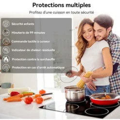 Table De Cuisson Vitrocéramique 4 Foyers 6700W Encastrable Plaque Vitrocéramique Intégré, Commande Tactile, Verrou Pour Enfants Thermomate CHTB604 8 Table De Cuisson Vitrocéramique 4 Foyers 6700W Encastrable Plaque Vitrocéramique Intégré, Commande Tactile, Verrou Pour Enfants Thermomate CHTB604 -Bransch Magasin 61062942 4