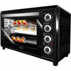 MPM MPE/07T Four électrique De Table à Convection 45 Litres, Acier Inoxydable,minuterie 2000W Noir