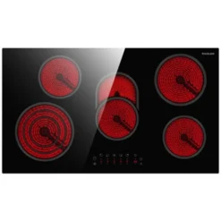 Plaque De Cuisson électrique En Céramique Intégrée 5 Foyers, 8500 W Avec Zone Triple & Ovale 90cm Gasland Chef CH90BF