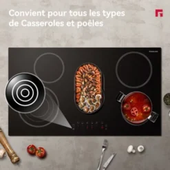 Plaque De Cuisson électrique En Céramique Intégrée 5 Foyers, 8500 W Avec Zone Triple & Ovale 90cm Gasland Chef CH90BF -Bransch Magasin 61088662 3