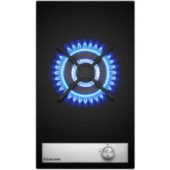 Plaque De Cuisson à Gaz 30cm, Encastrée Plaque Gaz 1 Feux, Encastrable Brûleur Unique, Gaz Naturel/GPL, Noir Gasland Chef GH12BF