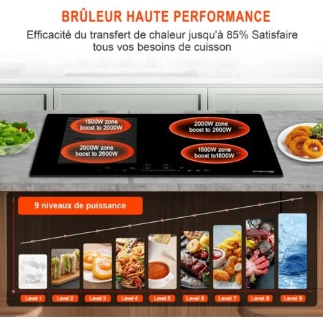 Plaque De Cuisson Encastrée à Induction 7000 W Avec 4 Foyers, Plaque De Cuisson Flexinduction Pour Barbecue, Gasland Chef IH604BF 2 Plaque De Cuisson Encastrée à Induction 7000 W Avec 4 Foyers, Plaque De Cuisson Flexinduction Pour Barbecue, Gasland Chef IH604BF – Image 2