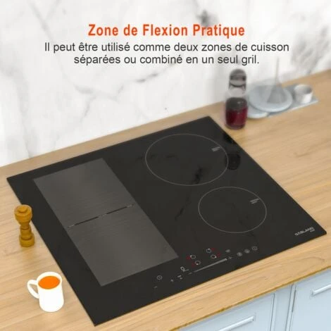 Plaque De Cuisson Encastrée à Induction 7000 W Avec 4 Foyers, Plaque De Cuisson Flexinduction Pour Barbecue, Gasland Chef IH604BF 4 Plaque De Cuisson Encastrée à Induction 7000 W Avec 4 Foyers, Plaque De Cuisson Flexinduction Pour Barbecue, Gasland Chef IH604BF – Image 4