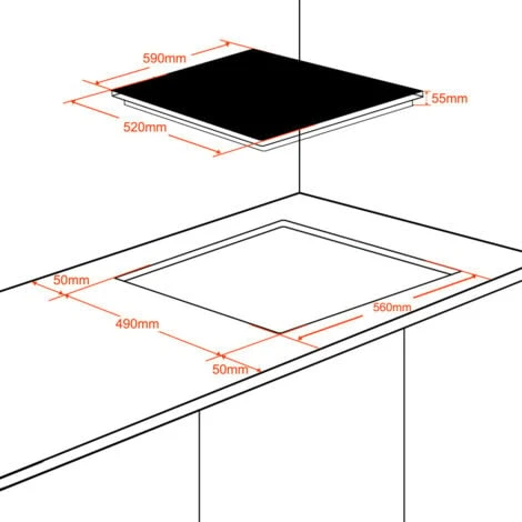 Plaque De Cuisson Encastrée à Induction 7000 W Avec 4 Foyers, Plaque De Cuisson Flexinduction Pour Barbecue, Gasland Chef IH604BF 5 Plaque De Cuisson Encastrée à Induction 7000 W Avec 4 Foyers, Plaque De Cuisson Flexinduction Pour Barbecue, Gasland Chef IH604BF – Image 5