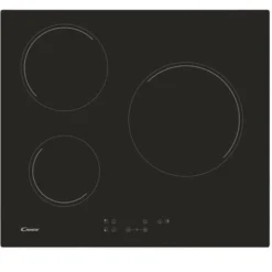 CANDY CH63CT - Plaque De Cuisson Vitrocéramique - 5500W - 3 Foyers - Noir