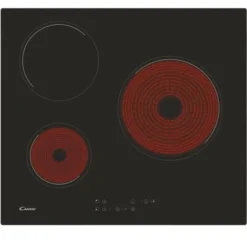 CANDY CH63CT - Plaque De Cuisson Vitrocéramique - 5500W - 3 Foyers - Noir 5 CANDY CH63CT - Plaque De Cuisson Vitrocéramique - 5500W - 3 Foyers - Noir -Bransch Magasin 61613038 3