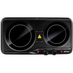 MPM MKE-21 Cuisinière Électrique Vitrocéramique Portable, Plaque 2 Feux 19 - 16,5 Cm 2000W Noir -Bransch Magasin 63553663 4