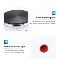 Four électrique Maison Multifonctionnel 2000W Haute Puissance Double Disque Brûleur Plat Brûleur électrique Cuisinière Cuisinière -Bransch Magasin 63631717 4