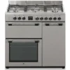 Cuisiniere Piano Gaz 3 Fours électriques CONTINENTAL EDISON CECP903FIX 5 Feux - Inox - Largeur 90 Cm