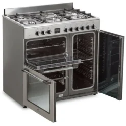 Cuisiniere Piano Gaz 3 Fours électriques CONTINENTAL EDISON CECP903FIX 5 Feux - Inox - Largeur 90 Cm -Bransch Magasin 65615745 4