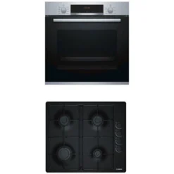 Pack BOSCH Four Encastrable Multifonction 71L + Plaque De Cuisson 4 Foyers