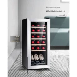 Kalamera Cave A Vin 18 Bouteilles, 51 Litres, KRC-18ANSS -Bransch Magasin 67918387 4