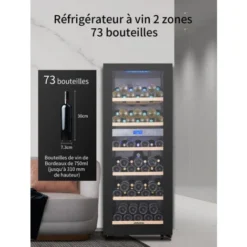 Kalamera Cave A Vin 73 Bouteilles, 200 Litres, KRC-73BSS -Bransch Magasin 67918389 4