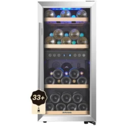 Kalamera Cave A Vin 33 Bouteilles, 100 Litres, KRC-33BSS