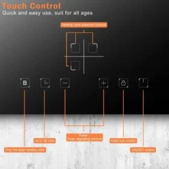 Karinear Plaque Induction 3 Foyer, Plaque De Cuisson Induction Encastrable, Plaque à Induction Avec Commande Tactile, Fonction Boost, Minuteur, Verrouillage D'enfant, Fil Dur, Pas De Prise, 5200W, Noi -Bransch Magasin 68954308 3