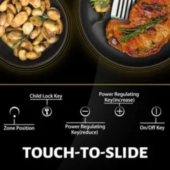 NOXTON Table De Cuisson 4 Foyers En Céramique, 6000W Table De Cuisson Vitrocéramique, L59 X P52 Cm, 9 Niveaux De Puissance, Verrouillage De Sécurité Pour Enfants -Bransch Magasin 68954311 3