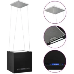 Hotte Suspendue à LCD Tactile 37 Cm Hotte Aspirante Cuisine - Acier Enduit De Poudre
