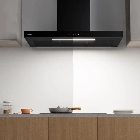CIARRA CD9102B Hotte Tactile 90cm 650m3/h 4 Vitesses Booster Eclairage Dimmable LED Affichage Noir 4 CIARRA CD9102B Hotte Tactile 90cm 650m3/h 4 Vitesses Booster Eclairage Dimmable LED Affichage Noir – Image 4