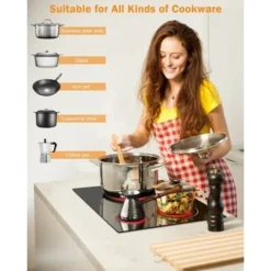 Hobsir Plaque Vitrocéramique, Plaque De Cuisson Vitrocéramique 3 Feux, Table De Cuisson Vitrocéramique 5200W, 9 Niveaux De Puissance, Encastrable, Pas De Prise,Surface En Verre Noir, Facile à Nettoyer -Bransch Magasin 71381793 5