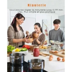 Hobsir Plaque Vitrocéramique, Table De Cuisson Vitrocéramique 4 Feux, 6000W Avec 9 Niveaux De Puissance, 59 Cm, Vitrocéramique,Fil Dur, Pas De Prise, Capteur Contrôle Tactile,Verrouillage De Sécurité -Bransch Magasin 71381799 5