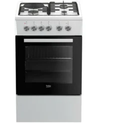 BEKO - FSS53000DW - Cuisiniere 50 Cm - 3 Gaz + 1 Electrique - 60 L - Convection Naturelle - Blanc