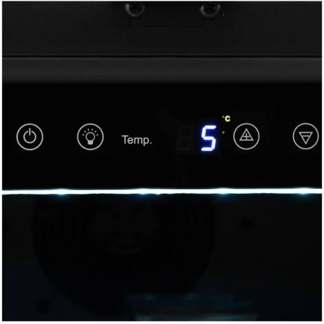 Cave à Vin 46 Bouteilles Cave à Vin De Service LED 135 L Noir/argent 2 Cave à Vin 46 Bouteilles Cave à Vin De Service LED 135 L Noir/argent – Image 2