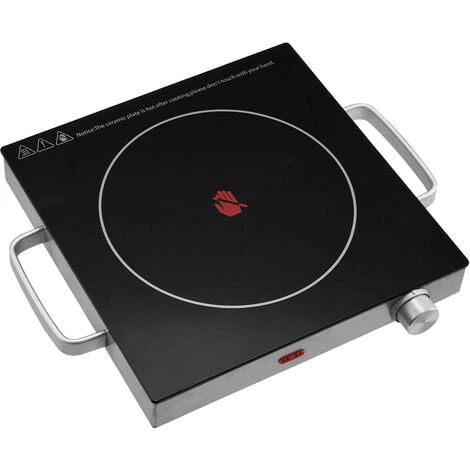 Jago® Plaque De Cuisson - Portable, Infrarouge, 2000 W, Ø 20 Cm, Acier Inoxydable Et Vitrocéramique - Plaque Chauffante Électrique, Réchaud, Table De Cuisson 3 Jago® Plaque De Cuisson - Portable, Infrarouge, 2000 W, Ø 20 Cm, Acier Inoxydable Et Vitrocéramique - Plaque Chauffante Électrique, Réchaud, Table De Cuisson – Image 3