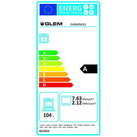 Piano De Cuisson 104l 5 Feux Inox - Glem - GA 960 MIX 2 2 Piano De Cuisson 104l 5 Feux Inox - Glem - GA 960 MIX 2 – Image 2