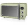 SWAN SM22030GNEU Retro Micro-ondes Numérique 20L, 5 Niveaux Puissance, Décongélation, Minuterie 800W Vert