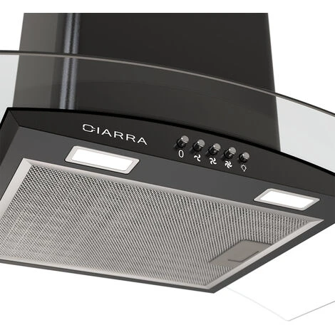 CIARRA Hotte Aspirante 60cm 350m3/h Classe A Filtre Actif Inclus 70W Filtrant Air Inox Noir - CBCB6506C 2 CIARRA Hotte Aspirante 60cm 350m3/h Classe A Filtre Actif Inclus 70W Filtrant Air Inox Noir - CBCB6506C – Image 2