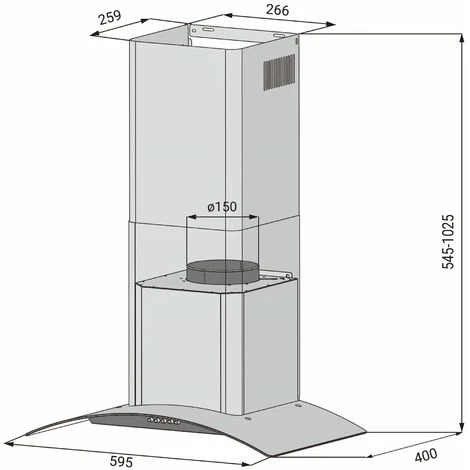 CIARRA Hotte Aspirante 60cm 350m3/h Classe A Filtre Actif Inclus 70W Filtrant Air Inox Noir - CBCB6506C 5 CIARRA Hotte Aspirante 60cm 350m3/h Classe A Filtre Actif Inclus 70W Filtrant Air Inox Noir - CBCB6506C – Image 5