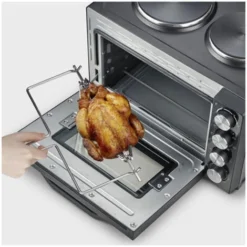 SEVERIN Mini-four Posable 30L 2500W Noir + 2 Plaques De Cuisson -Bransch Magasin 78300126 3