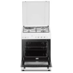 Cuisiniere Mixte CONTINENTAL EDISON CECM60FCW - 3 Feux Gaz + 1 électrique - L59,8 X P61 XH83 Cm - Blanc -Bransch Magasin 79551069 3