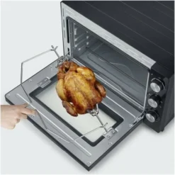 SEVERIN TO 2073 Four Posable XXL A Chaleur Tournante 60 L Avec Pierre A Pizza Et Tournebroche, 2 200 W, Minuteur 120 Min, Noir/I -Bransch Magasin 82105870 3