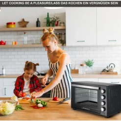 Jago® Mini Four - Capacité 60 L, 2000 W, Minuteur 0-60 Min, 100-230°C, 6 Modes De Cuisson, Avec Rôtissoire, Grille Et Plaque De Four, Double Vitrage, Noir - Four Électrique, à Poser, Ventilé 9 Jago® Mini Four - Capacité 60 L, 2000 W, Minuteur 0-60 Min, 100-230°C, 6 Modes De Cuisson, Avec Rôtissoire, Grille Et Plaque De Four, Double Vitrage, Noir - Four Électrique, à Poser, Ventilé -Bransch Magasin 82144565 5