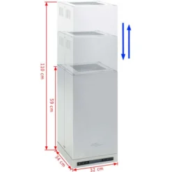 Hotte Aspirante Silencieuse - Hotte Décorative îlot Avec écran Tactile LCD Et Capteur 756 M³ / H LED Best331717 -Bransch Magasin 82847818 4